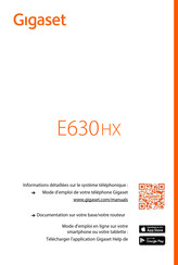 Gigaset E630HX Mode D'emploi