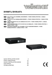 Velleman DVR16T1 Guide D'installation Rapide