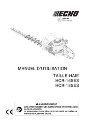 Echo HCR-165ES Manuel D'utilisation