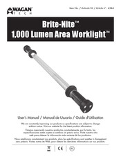 Wagan Tech Brite-Nite 1,000 Lumen Area Worklight Guide D'utilisation