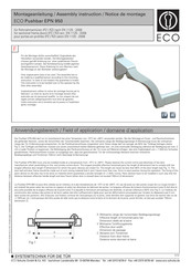 Eco Pushbar EPN 950 Notice De Montage