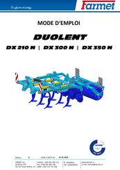 Farmet DUOLENT DX 210 N Mode D'emploi