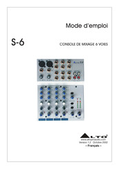 Alto S-6 Mode D'emploi