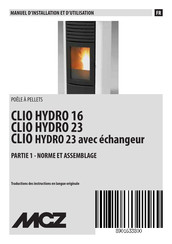 MCZ CLIO HYDRO 16 Manuel D'installation Et D'utilisation