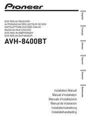 Pioneer AVH-8400BT Manuel D'installation