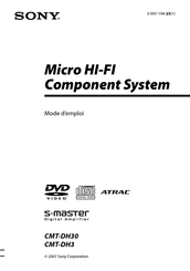 Sony CMT-DH3 Mode D'emploi
