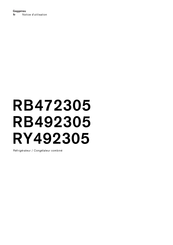 Gaggenau RB492305 Notice D'utilisation