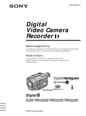 Sony Digital 8 DCR-TRV420E Mode D'emploi