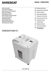 IDEAL SHREDCAT 8280 CC Mode D'emploi