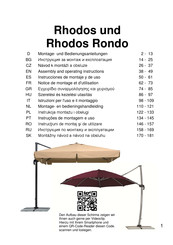 Schneider Schirme Rhodos Rondo Notice De Montage Et D'utilisation