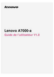 Lenovo A7000-a Guide De L'utilisateur