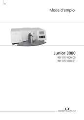 DENTAURUM Junior 3000 Mode D'emploi