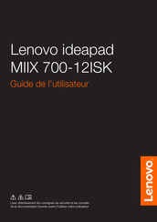 Lenovo ideapad MIIX 700-12ISK Guide De L'utilisateur