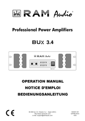 RAM Audio BUX 3.4 Notice D'emploi