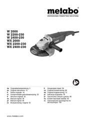 Metabo W 2000 Notice Originale