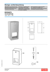 Franke RODX672 Notice De Montage Et De Mise En Service