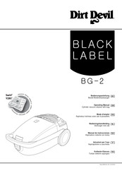 Dirt Devil BLACK LABEL BG-2 Mode D'emploi