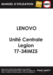 Lenovo Legion Tower T7 34IMZ5-90QA Guide D'utilisation