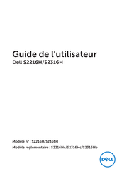 Dell S2216H Guide De L'utilisateur