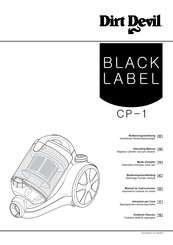 Dirt Devil Black Label CP-1 Mode D'emploi