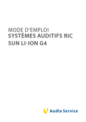 Audio Service RIC SUN LI-ION G4 Mode D'emploi