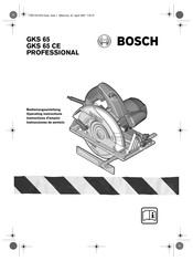 Bosch PROFESSIONAL GKS 65 CE Instructions D'emploi