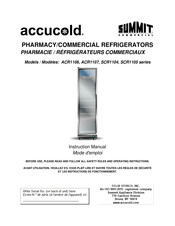 Accucold ACR1106 Série Mode D'emploi