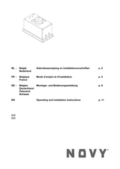 Novy 828 Mode D'emploi Et D'installation