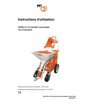 PFT RITMO XL FU 230/400V Instructions D'utilisation