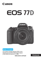 Canon EOS 77D Mode D'emploi
