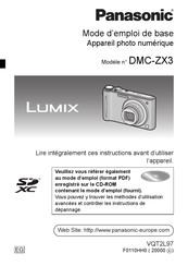 Panasonic LUMIX DMC-ZX3 Mode D'emploi De Base