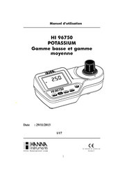 Hanna Instruments HI 96750 Manuel D'utilisation