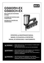 Max Cordless SuperFramer GS683RH-EX Manuel D'utilisation Et D'entretien