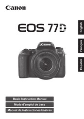 Canon EOS 77D Mode D'emploi De Base