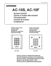 Aiphone AC-10S Notice D'installation Et D'utilisation