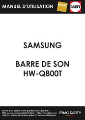 Samsung HW-Q800T Manuel D'utilisation
