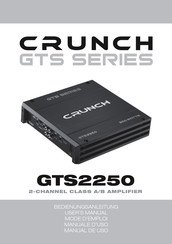 Crunch GTS2250 Mode D'emploi