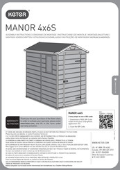 Keter MANOR 4x6S Consignes De Montage