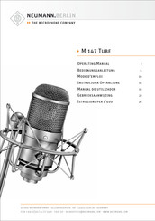 Neumann.Berlin M 147 Tube Mode D'emploi