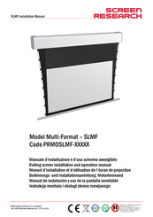 Screen Research Multi-Format - SLMF Manuel D'installation Et D'utilisation