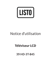 Listo 39 HD-3T-845 Notice D'utilisation