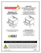 Enerzone Solution 2.3 EB00012 Manuel D'installation Et D'utilisation