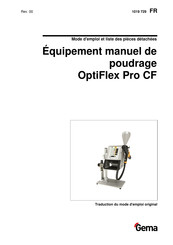 Gema OptiFlex Pro CF Mode D'emploi Et Liste Des Pièces Détachées