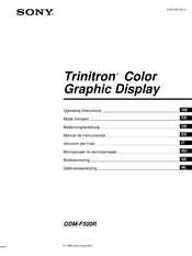 Sony Trinitron GDM-F500R Mode D'emploi