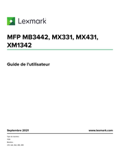 Lexmark MFP XM1342 Guide De L'utilisateur