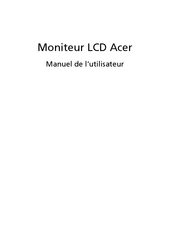 Acer B223W Manuel De L'utilisateur