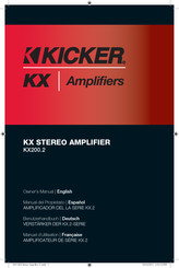 Kicker KX200.2 Série Manuel D'utilisation