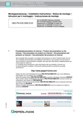 Pepperl+Fuchs AS-i 3.0 PROFINET Notice De Montage