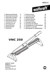 Wolfcraft VNC 250 Instructions D'emploi