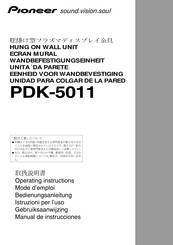 Pioneer PDK-5011 Mode D'emploi